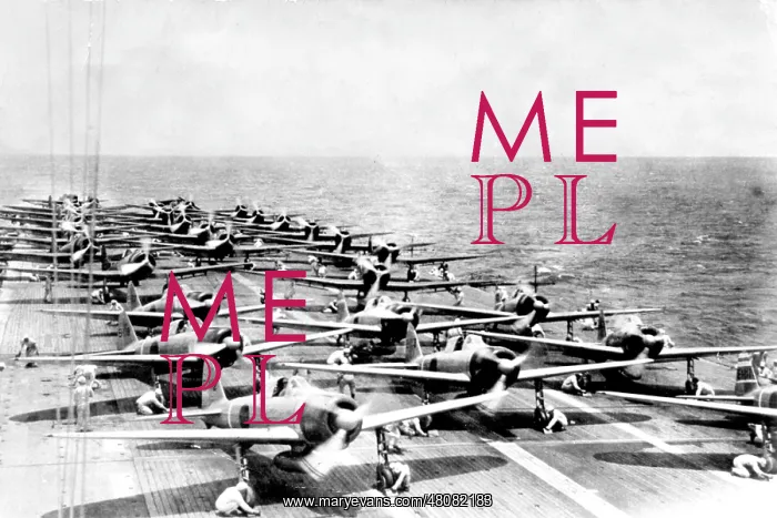  : Japanese fighter aircraft on the deck of the Akagi, WW2