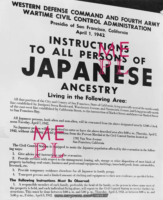 : Japanese Internment. Exclusion order posted ? : Japanese Internment. Exclusion order posted ?
