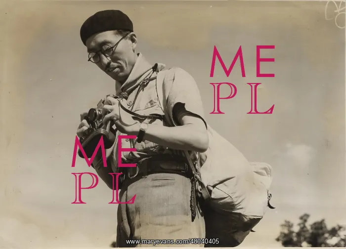 : Japanese leader with camera at cub conference : Japanese leader with camera at cub conference