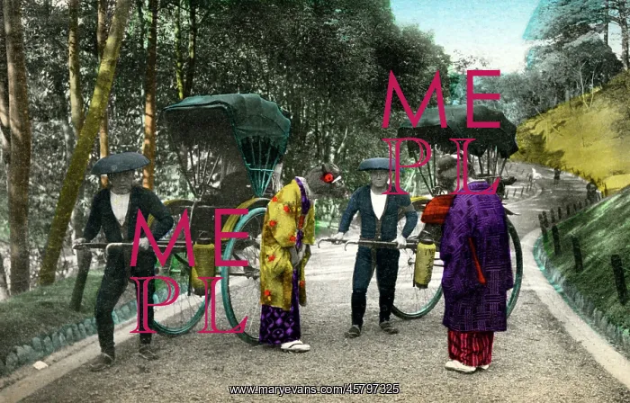 : Japanese Rickshaws - drivers and passengers : Japanese Rickshaws - drivers and passengers