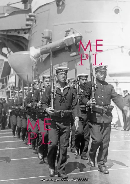 : Japanese sailors on deck, 1930s : Japanese sailors on deck, 1930s