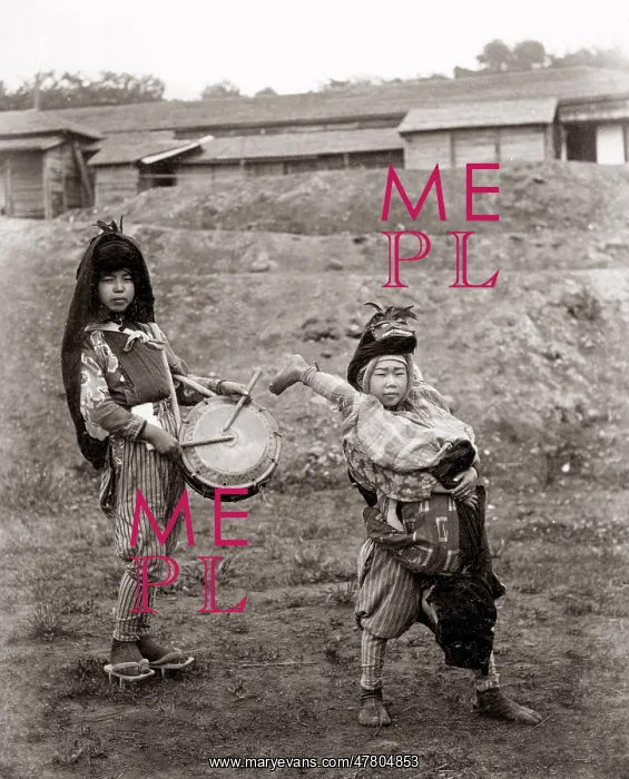 : Japanese street performers, acrobats, children, Japan : Japanese street performers, acrobats, children, Japan