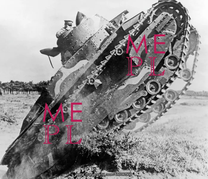: Japanese tank during a maneuver, 1930s : Japanese tank during a maneuver, 1930s