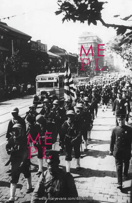 : Japanese troops in Osaka : Japanese troops in Osaka