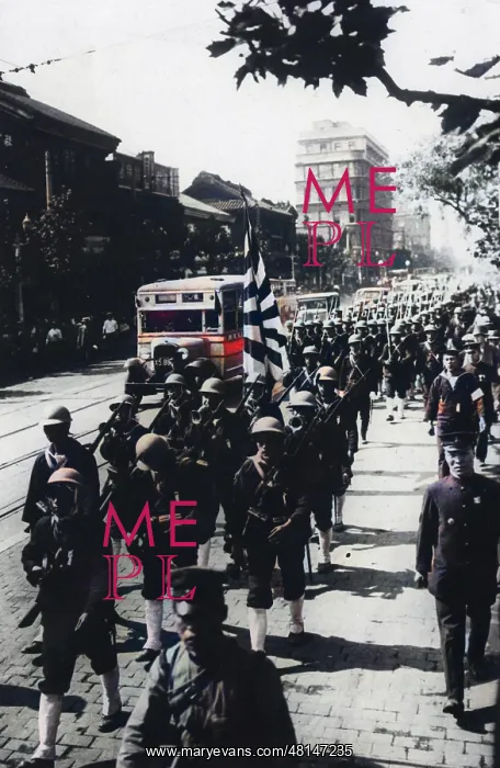 : Japanese troops in Osaka : Japanese troops in Osaka