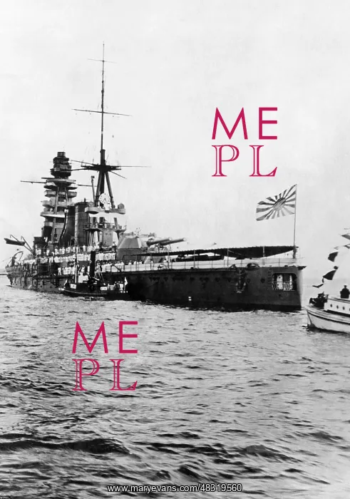 : The Japanese warship Mutsu, 1933 : The Japanese warship Mutsu, 1933