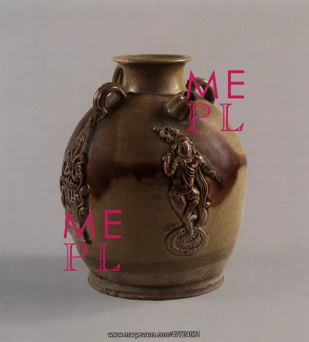  : Jar with Brown and Yellow Glazes