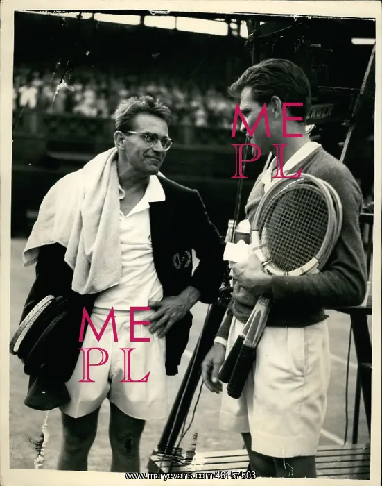 : Jaroslav Drobny and Budge Patty at Wimbledon : Jaroslav Drobny and Budge Patty at Wimbledon