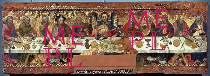  : Jaume Ferrer I. 15th c. Catalan Gothic painter. Last Supper