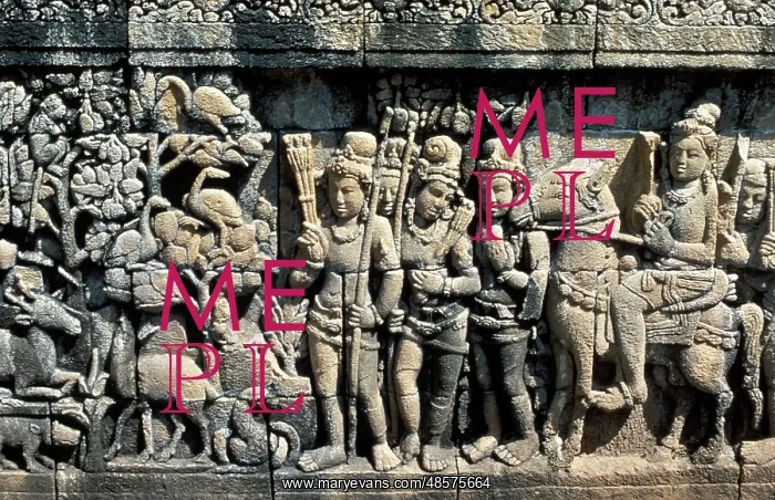 : Java - Borabodur. Stupa, c.AD 750-850, relief : Java - Borabodur. Stupa, c.AD 750-850, relief