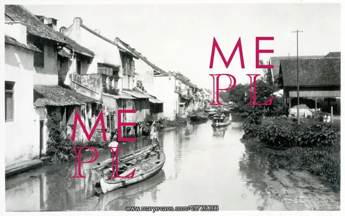 : Java, Indonesia - Batavia - A backstreet canal : Java, Indonesia - Batavia - A backstreet canal