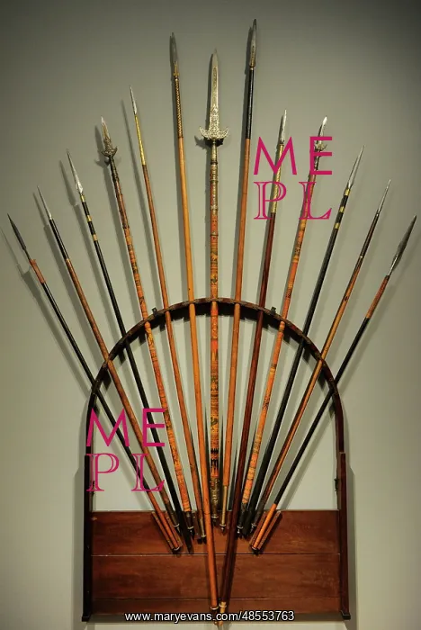 : Java War or Diponegoro War. 1825-1830. Spear rack of Governo : Java War or Diponegoro War. 1825-1830. Spear rack of Governo