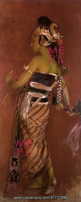 : A Javanese Dancer, by Singer Sargent : A Javanese Dancer, by Singer Sargent
