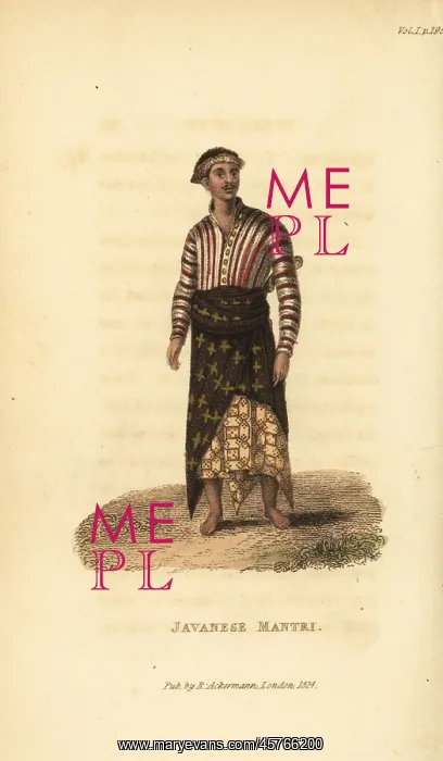 : Javanese man of the upper classes, a mantri : Javanese man of the upper classes, a mantri