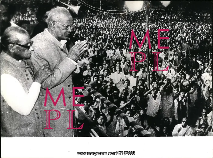 : Jayaprakash Narayan at election rally, Calcutta, India : Jayaprakash Narayan at election rally, Calcutta, India