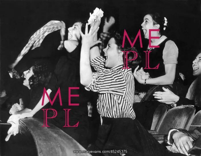 : Jazz fans. Female fans scream enthusiastically at a jazz concert (undated picture : Jazz fans. Female fans scream enthusiastically at a jazz concert (undated picture