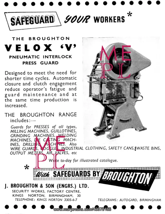 : J.Broughton Machine Tool Safety Guards VELOX V Press Guard : J.Broughton Machine Tool Safety Guards VELOX V Press Guard