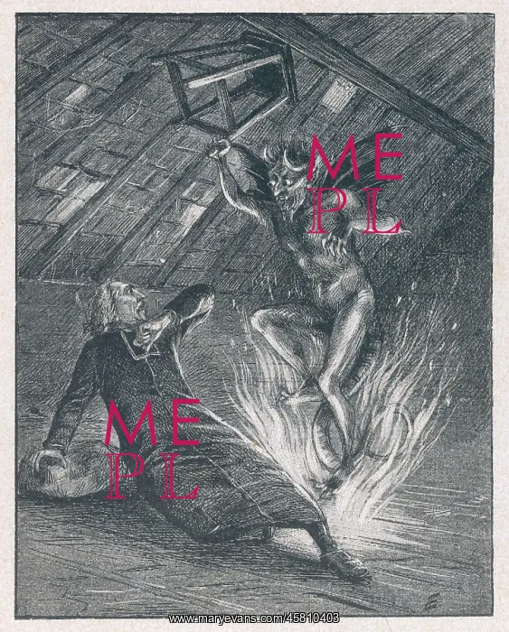 : Jean-Baptiste Vianney tormented by devil : Jean-Baptiste Vianney tormented by devil