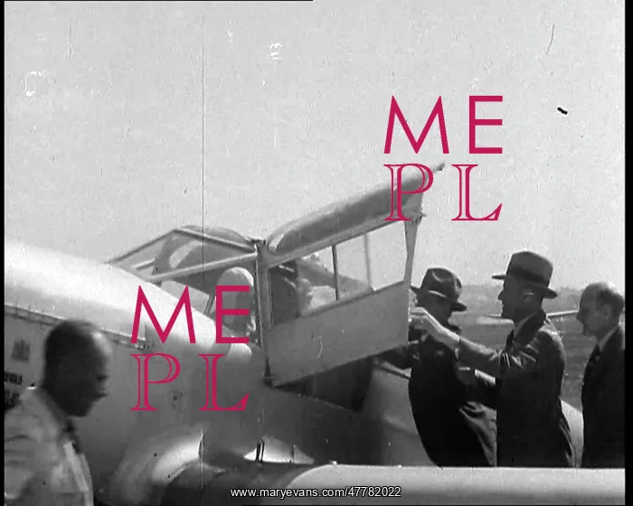 : Jean Batten Exiting Her Plane : Jean Batten Exiting Her Plane
