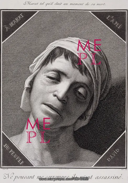 : Jean Paul Marat, engraving after Jacques-Louis David : Jean Paul Marat, engraving after Jacques-Louis David