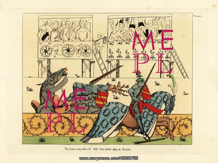 : Jean de Saintre defeats Enguerrant in a joust : Jean de Saintre defeats Enguerrant in a joust