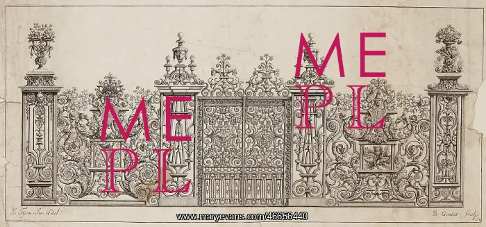 : Jean Tijou ironwork design : Jean Tijou ironwork design