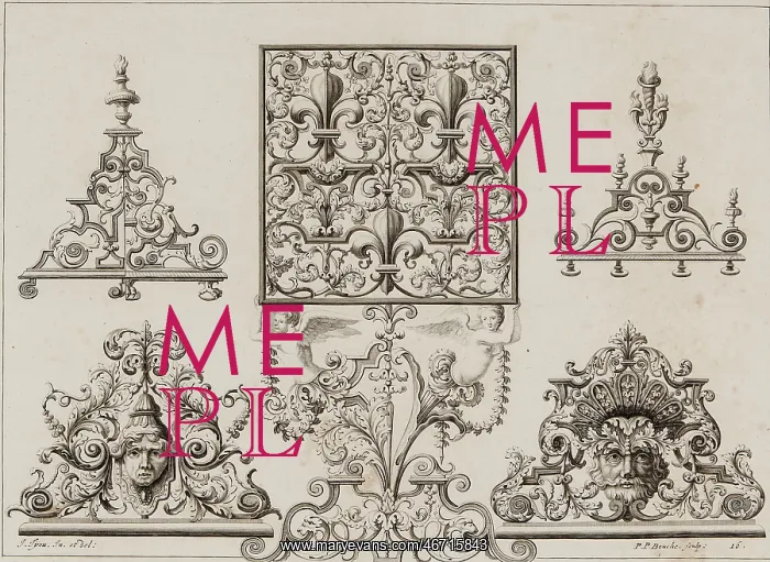 : Jean Tijou ironwork design : Jean Tijou ironwork design