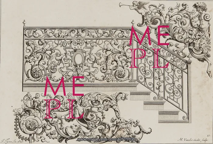 : Jean Tijou ironwork design : Jean Tijou ironwork design