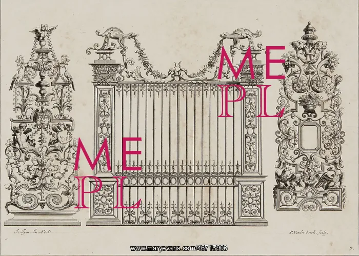 : Jean Tijou ironwork design : Jean Tijou ironwork design