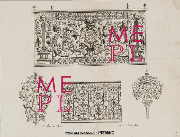 : Jean Tijou ironwork design : Jean Tijou ironwork design