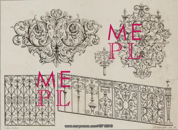 : Jean Tijou ironwork design : Jean Tijou ironwork design