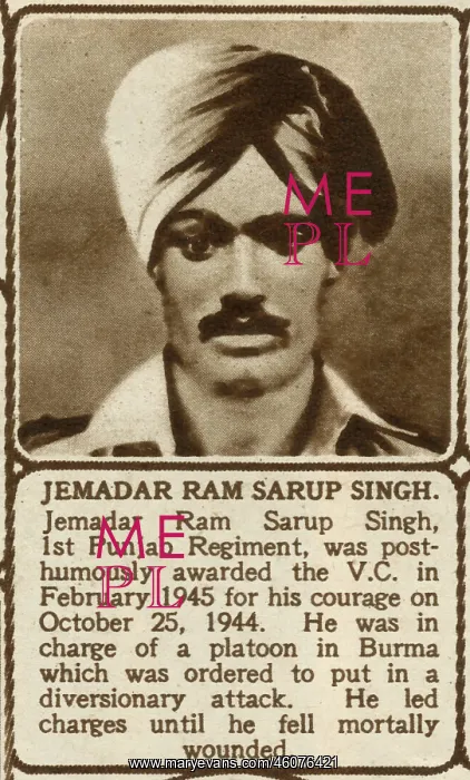 : Jemadar Ram Sarup Singh : Jemadar Ram Sarup Singh
