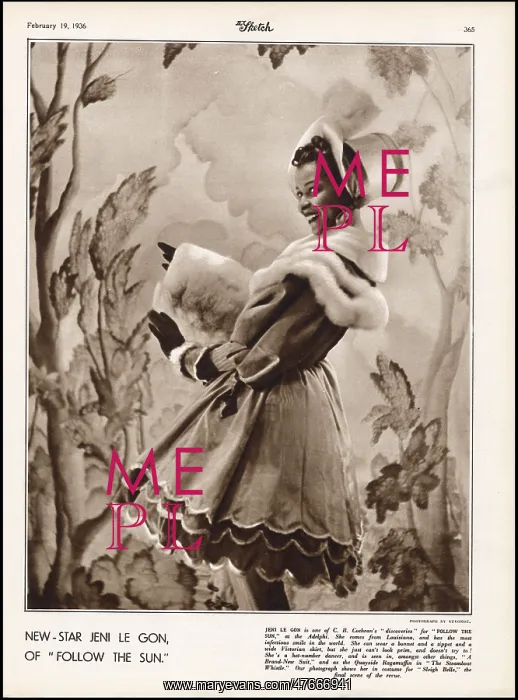 : Jeni Le Gon by Madame Yevonde : Jeni Le Gon by Madame Yevonde