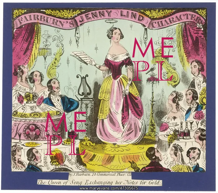 : Jenny Lind - 1850 Print : Jenny Lind - 1850 Print