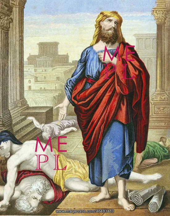 : Jeremiah lamenting over the misery of Jerusalem : Jeremiah lamenting over the misery of Jerusalem