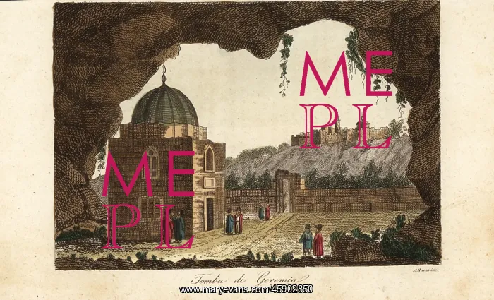 : Jeremiah's cave or grotto, Jerusalem, 1800s : Jeremiah's cave or grotto, Jerusalem, 1800s