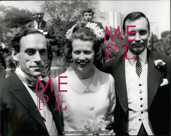 : Jeremy Thorpe, Caroline Allpass, David Holmes, wedding : Jeremy Thorpe, Caroline Allpass, David Holmes, wedding