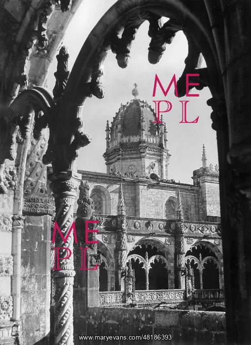 : Jeronimos Monastery in Belem, 1940 : Jeronimos Monastery in Belem, 1940