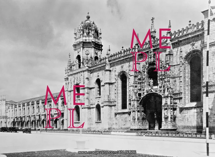 : Jeronimos Monastery in Belem, 1943 : Jeronimos Monastery in Belem, 1943