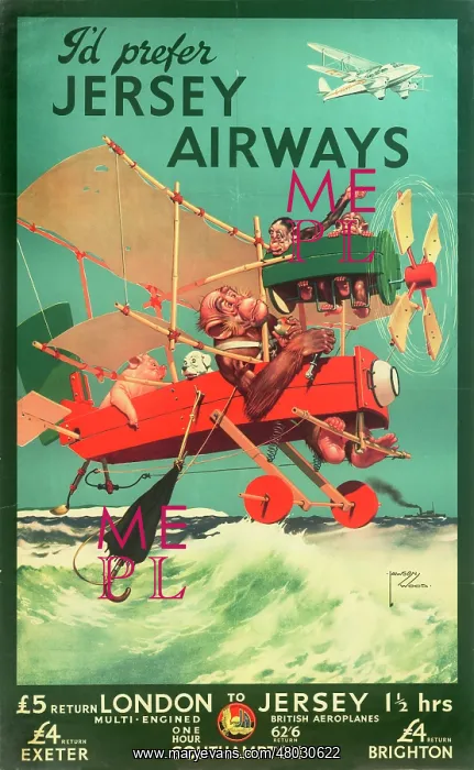 : Jersey Airways Poster : Jersey Airways Poster