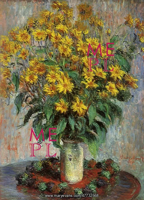  : Jerusalem Artichoke Flowers, by Monet