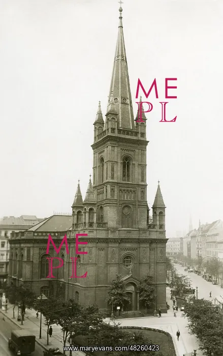 : Jerusalem Church in Berlin, around 1925 : Jerusalem Church in Berlin, around 1925
