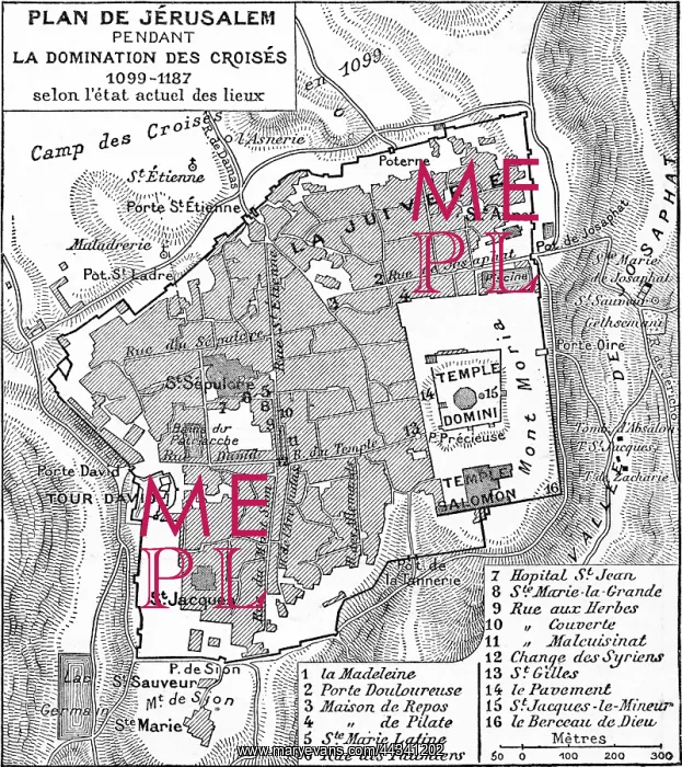  : Jerusalem City Plan in 1099
