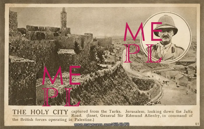 : Jerusalem following capture by the British : Jerusalem following capture by the British