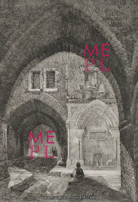  : Jerusalem. Vaulted street. Engraving by Rouargue