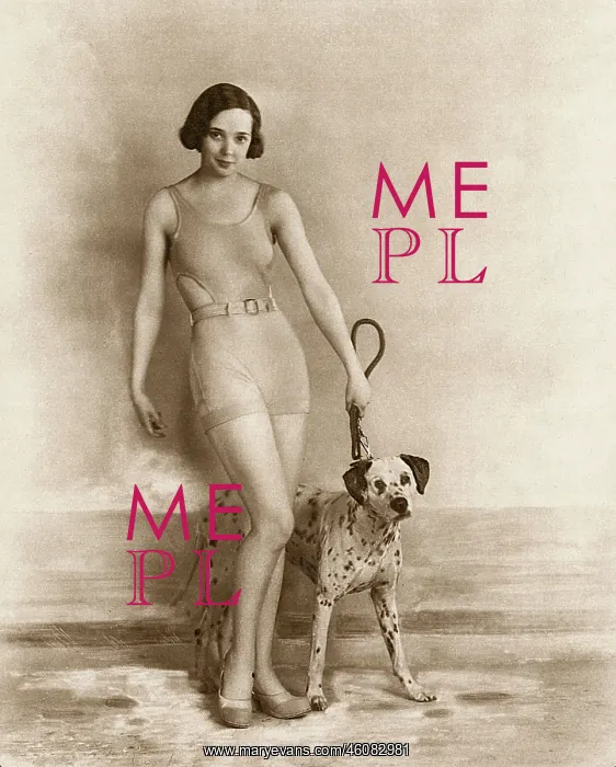 : Jessie Matthews and dalmatian : Jessie Matthews and dalmatian