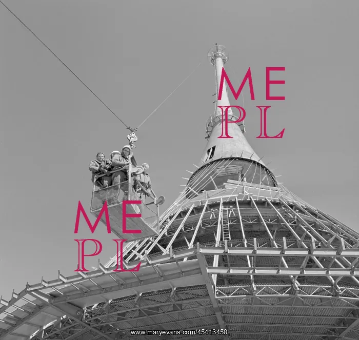 : Jested TV tower - construction - scaffolding : Jested TV tower - construction - scaffolding