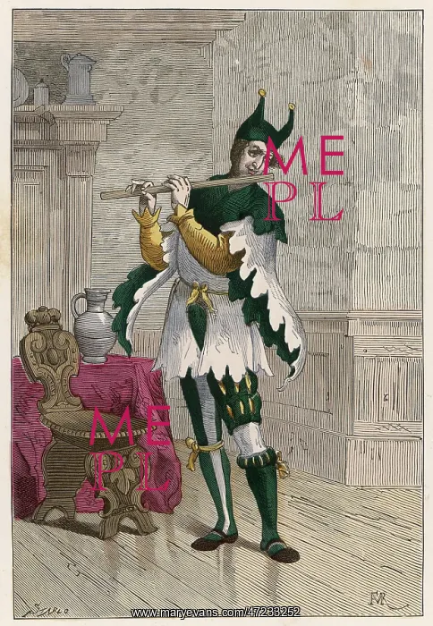 : JESTER PLAYING FLUTE : JESTER PLAYING FLUTE