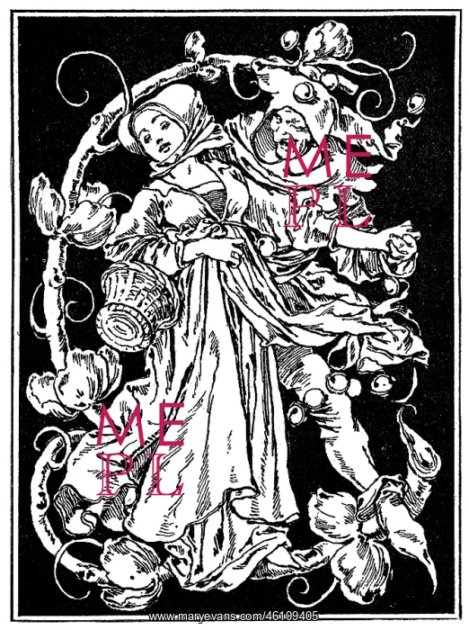 : Jester seducing young woman : Jester seducing young woman