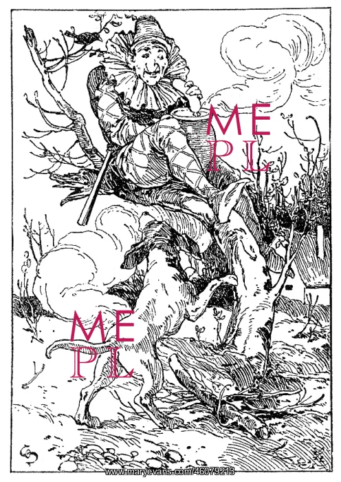: Jester in tree and eating sausage in front of dog : Jester in tree and eating sausage in front of dog